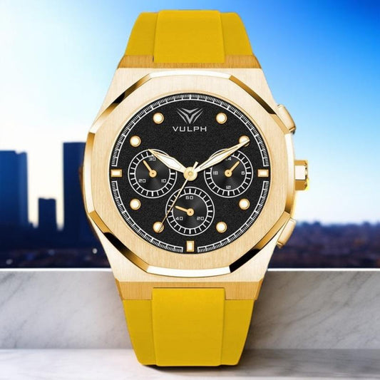 Night Howl - 44mm Yellow - Silicone Strap - Automatic Men's Watch