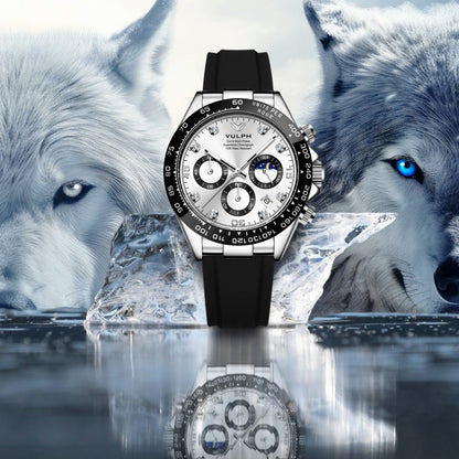 Alaskan Tundra 42mm - Sun & Moon Phase - Superlative Chronograph - Silicone Strap - Mens Watch