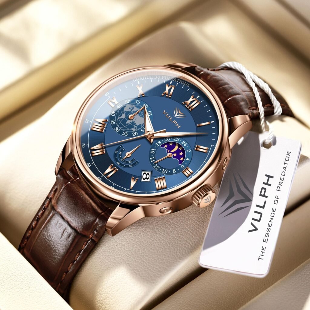 Alpha Male 42mm - Sun & Moon Phase - Superlative Chronograph Men’s Watch