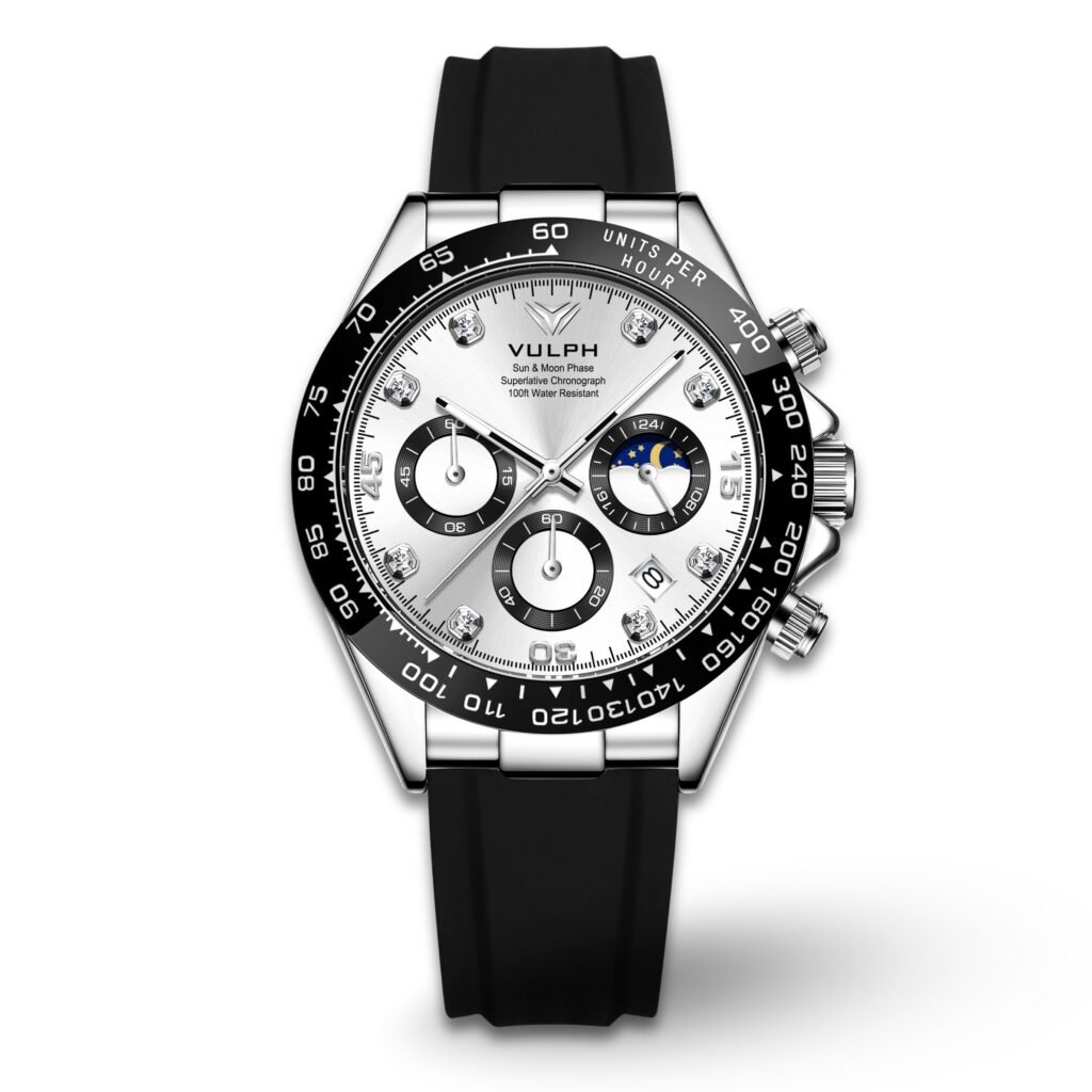 Alaskan Tundra 42mm Sun & Moon Phase Chronograph Men’s Watch